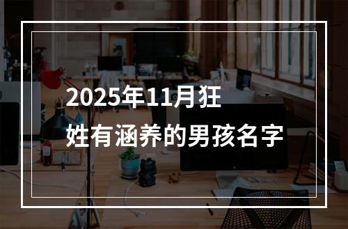 2025年11月狂姓有涵养的男孩名字