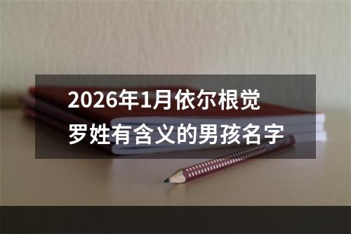 2026年1月依尔根觉罗姓有含义的男孩名字