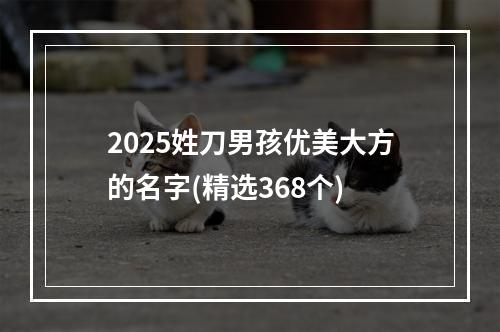 2025姓刀男孩优美大方的名字(精选368个)