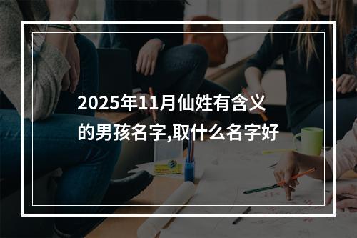 2025年11月仙姓有含义的男孩名字,取什么名字好