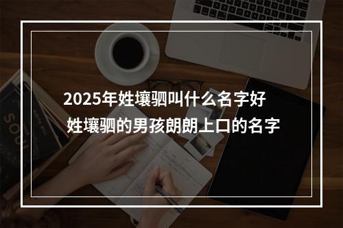 2025年姓壤驷叫什么名字好 姓壤驷的男孩朗朗上口的名字