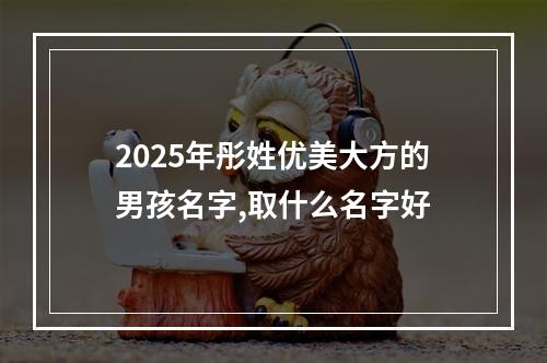 2025年彤姓优美大方的男孩名字,取什么名字好