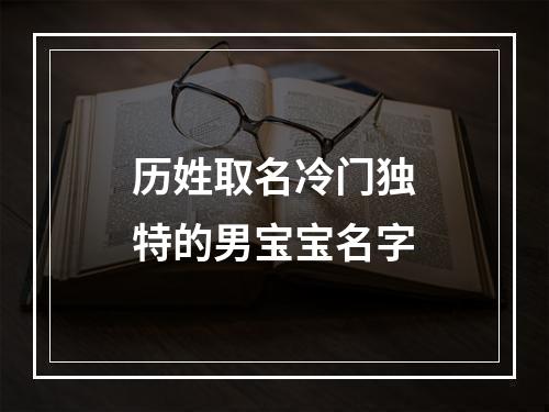 历姓取名冷门独特的男宝宝名字
