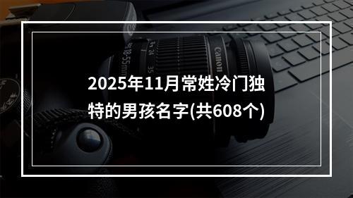 2025年11月常姓冷门独特的男孩名字(共608个)