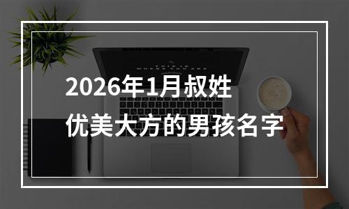 2026年1月叔姓优美大方的男孩名字