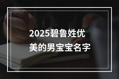 2025碧鲁姓优美的男宝宝名字
