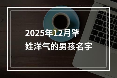 2025年12月肇姓洋气的男孩名字