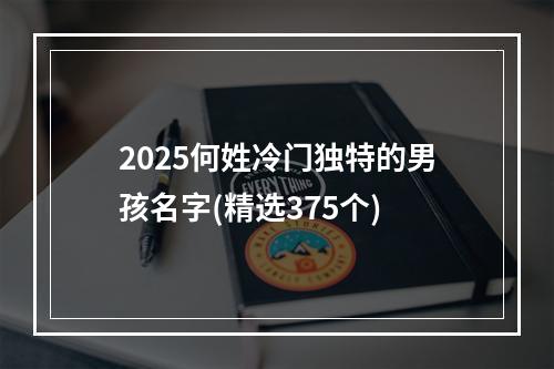 2025何姓冷门独特的男孩名字(精选375个)