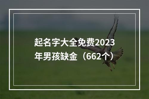 起名字大全免费2023年男孩缺金（662个）