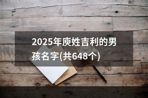 2025年庾姓吉利的男孩名字(共648个)