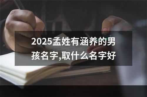 2025孟姓有涵养的男孩名字,取什么名字好