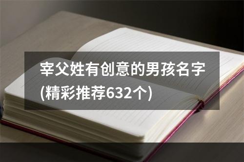 宰父姓有创意的男孩名字(精彩推荐632个)