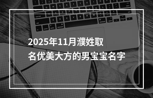 2025年11月濮姓取名优美大方的男宝宝名字