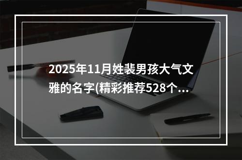 2025年11月姓裴男孩大气文雅的名字(精彩推荐528个)