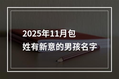 2025年11月包姓有新意的男孩名字
