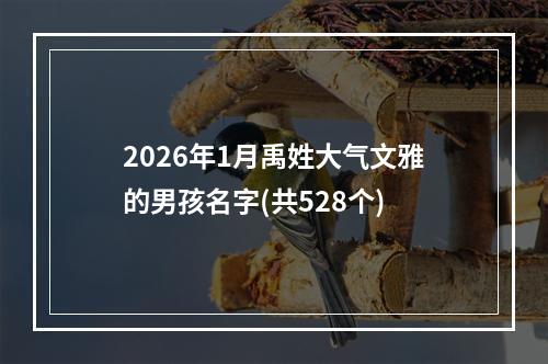 2026年1月禹姓大气文雅的男孩名字(共528个)
