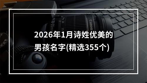 2026年1月诗姓优美的男孩名字(精选355个)