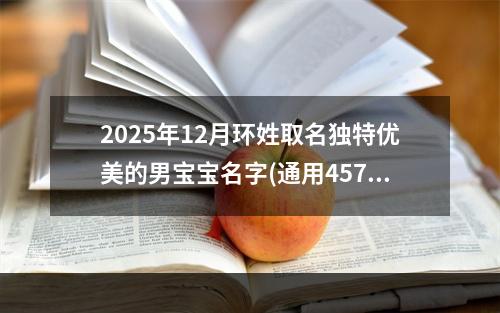 2025年12月环姓取名独特优美的男宝宝名字(通用457个)