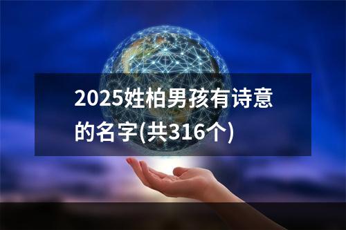 2025姓柏男孩有诗意的名字(共316个)