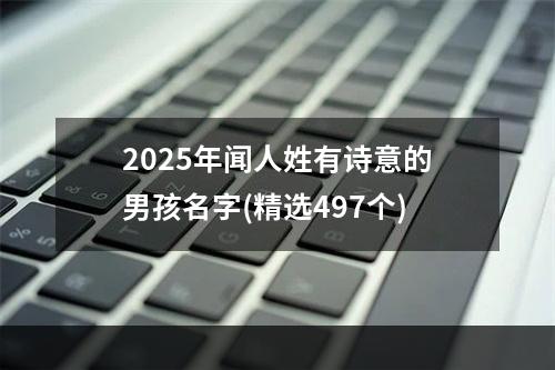 2025年闻人姓有诗意的男孩名字(精选497个)