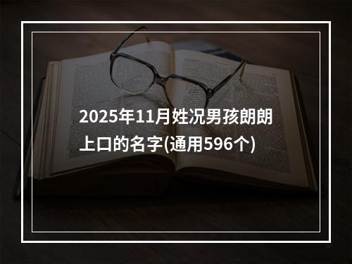 2025年11月姓况男孩朗朗上口的名字(通用596个)