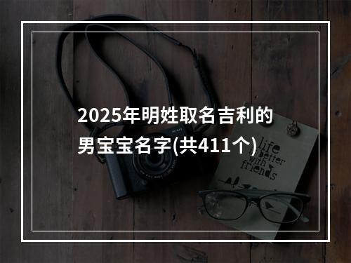 2025年明姓取名吉利的男宝宝名字(共411个)