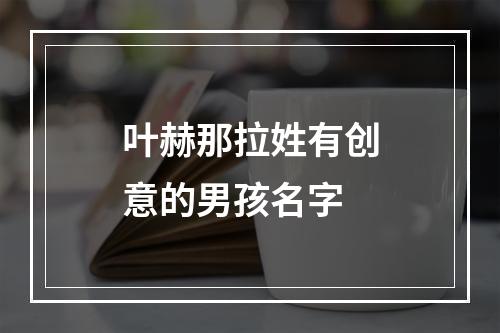 叶赫那拉姓有创意的男孩名字