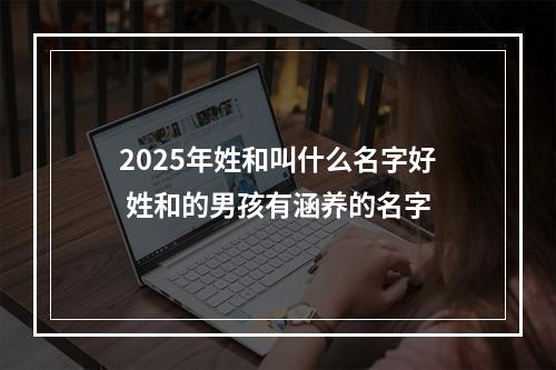 2025年姓和叫什么名字好 姓和的男孩有涵养的名字
