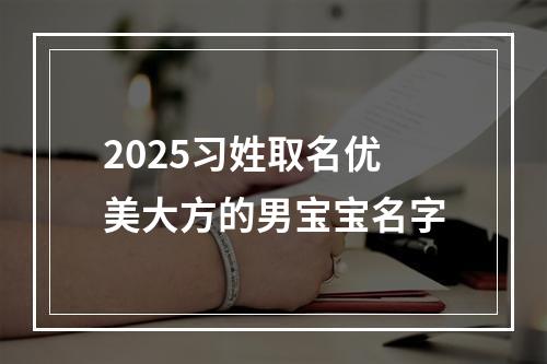 2025习姓取名优美大方的男宝宝名字