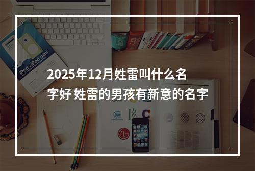 2025年12月姓雷叫什么名字好 姓雷的男孩有新意的名字