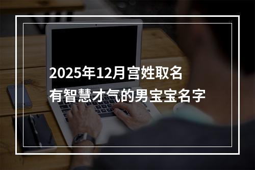 2025年12月宫姓取名有智慧才气的男宝宝名字