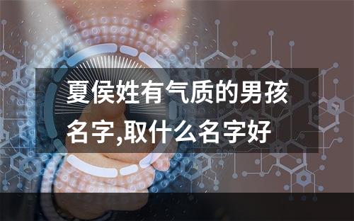 夏侯姓有气质的男孩名字,取什么名字好