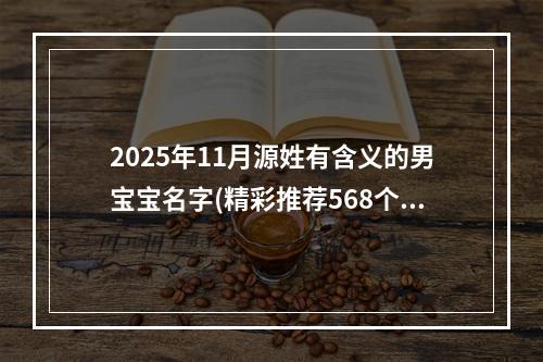 2025年11月源姓有含义的男宝宝名字(精彩推荐568个)