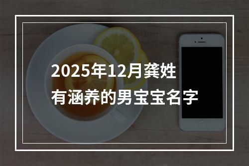 2025年12月龚姓有涵养的男宝宝名字