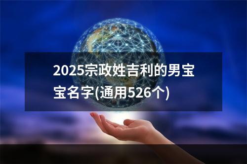 2025宗政姓吉利的男宝宝名字(通用526个)
