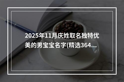 2025年11月庆姓取名独特优美的男宝宝名字(精选364个)