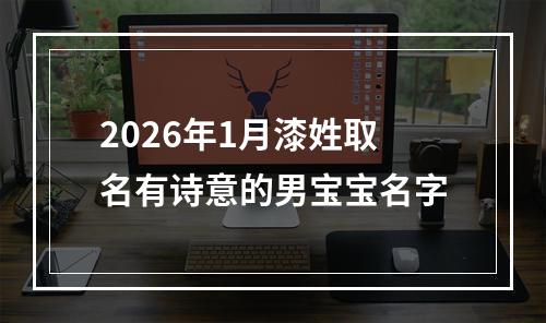 2026年1月漆姓取名有诗意的男宝宝名字
