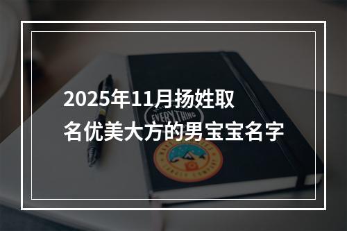 2025年11月扬姓取名优美大方的男宝宝名字