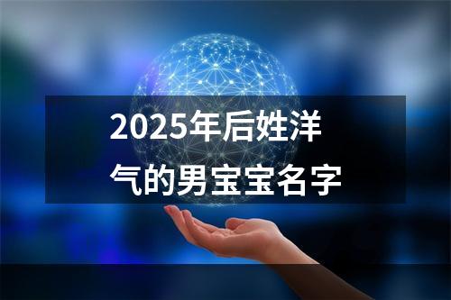 2025年后姓洋气的男宝宝名字