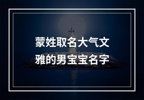 蒙姓取名大气文雅的男宝宝名字