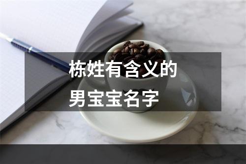 栋姓有含义的男宝宝名字