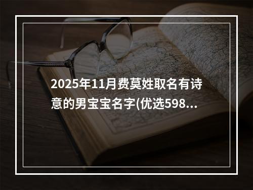 2025年11月费莫姓取名有诗意的男宝宝名字(优选598个)