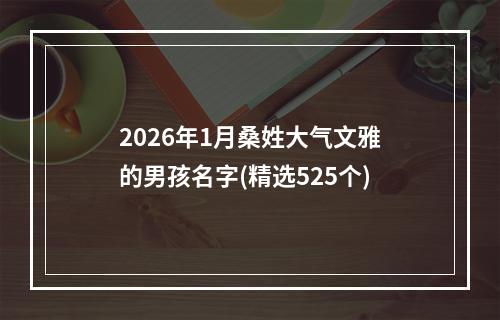 2026年1月桑姓大气文雅的男孩名字(精选525个)