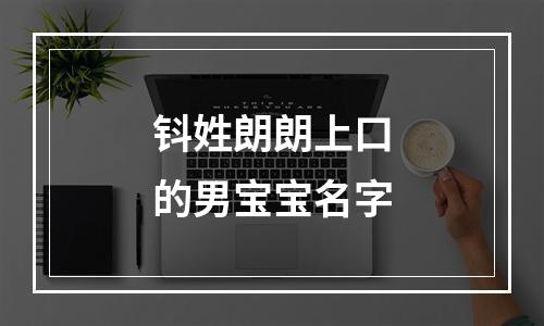 钭姓朗朗上口的男宝宝名字
