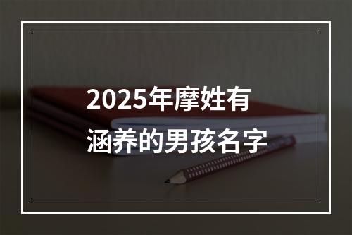 2025年摩姓有涵养的男孩名字