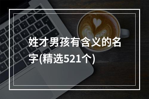 姓才男孩有含义的名字(精选521个)