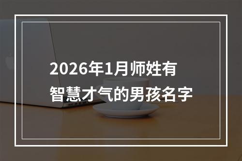 2026年1月师姓有智慧才气的男孩名字