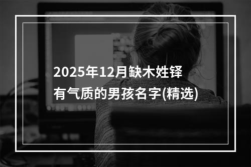 2025年12月缺木姓铎有气质的男孩名字(精选)