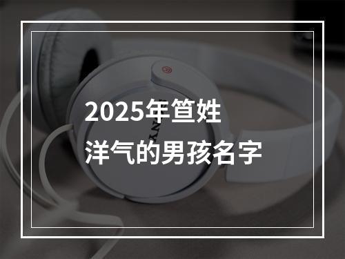 2025年笪姓洋气的男孩名字