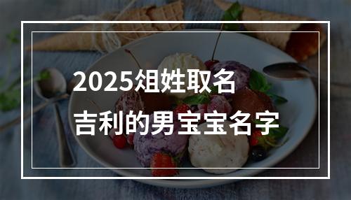 2025俎姓取名吉利的男宝宝名字